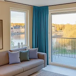 Záclony - Záclona blackout Octavia (tyrkysová)