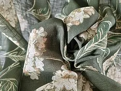 Záclony - Bavlnená záclona - Dorthe (zelená)