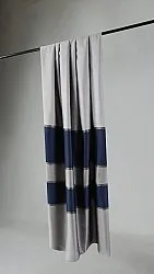 Záclona - Austin (šedá/modrá)