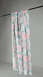 Záclony - Záclona z bavlny Serena (tyrkysová/ružová)