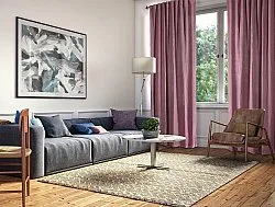 Záclony - Záclona z ľanu Lilou (fialová)