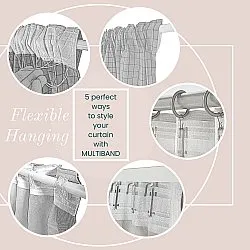 Záclony - Záclona z bavlny Anja (tmavošedá)