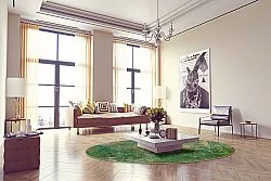 Kruhový koberec - Povoa (zelený)