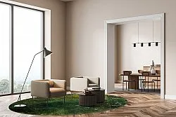 Kruhový koberec - Cesta (zelená)