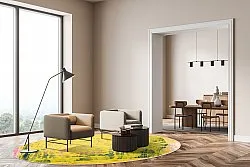 Kruhový koberec - Lemos (žltý)