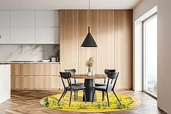 Kruhový koberec - Lemos (žltý)