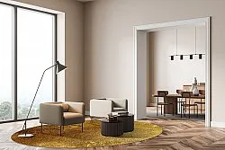 Kruhový koberec - Malveira (zlatý)