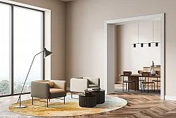 Kruhový koberec - Amadora (zlatý)