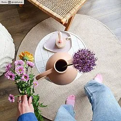 Kruhový koberec - Hamilton (prírodný)