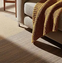 Koberec - Almeria Textilné dlaždice 24 ks. (hnedé nepravidelné pruhy)