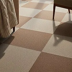 Koberec - Almeria Textilné dlaždice 24 ks (hnedý)