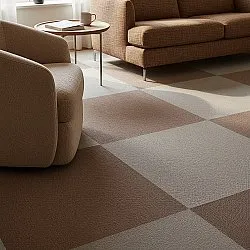 Koberec - Almeria Textilné dlaždice 24 ks (hnedý)