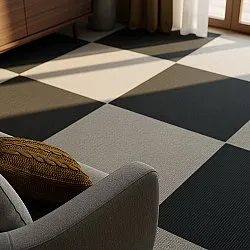 Koberec - Almeria Textilné dlaždice 24 ks (šedý)