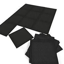 Koberec - Almeria Textilné dlaždice 24 ks (čierny)