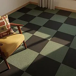 Koberec - Almeria Textilné dlaždice 24 ks (čierny)