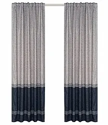 Záclona - Ayla (modrá/čierna)