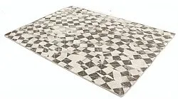 Vlnený koberec - Kallatis (čierna/biela)