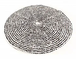 Kruhový koberec - Brussels Swirl (čierny)