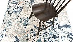 Kruhový koberec - Hiboun (modrý)