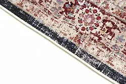 Kruhový koberec - Bouhjar (tmavomodrý/multikolórový)