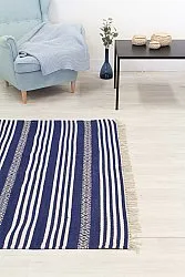 Koberec z kusov - Ystad (modrá)