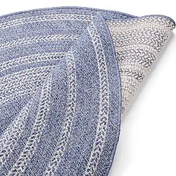 Rund matta - Indoor/Outdoor Angus (blå)