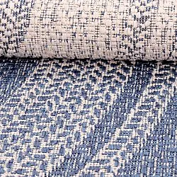 Rund matta - Indoor/Outdoor Angus (blå)