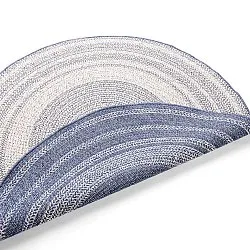 Rund matta - Indoor/Outdoor Angus (blå)