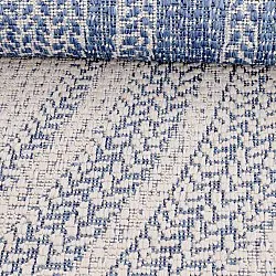 Rund matta - Indoor/Outdoor Angus (blå)