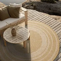 Rund matta - Indoor/Outdoor Angus (natur)