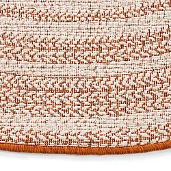 Rund matta - Indoor/Outdoor Angus (röd)