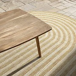Oval matta - Indoor/outdoor Leander (natur)