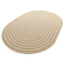 Oval matta - Indoor/outdoor Leander (natur)