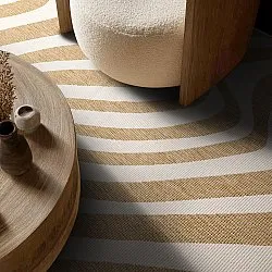 Inomhus- utomhusmatta - Remina (natur/vit)