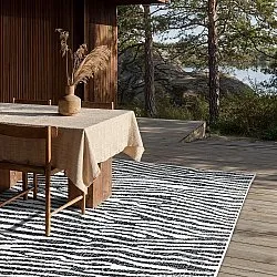 Inomhus- utomhusmatta - Vaura (svart/vit)