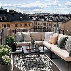 Koberec na interiér a exteriér - Raylan (čierny)