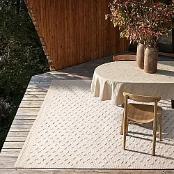 Koberec na vnútorné a vonkajšie použitie - Todi Wool Look (krém)