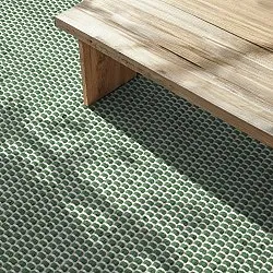 Koberec na vnútorné a vonkajšie použitie - Coastal Wool Look (zelená/biela)