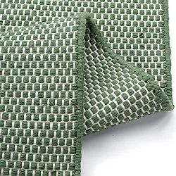 Koberec na vnútorné a vonkajšie použitie - Coastal Wool Look (zelená/biela)
