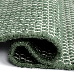 Koberec na vnútorné a vonkajšie použitie - Coastal Wool Look (zelená/biela)