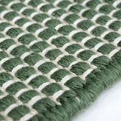 Koberec na vnútorné a vonkajšie použitie - Coastal Wool Look (zelená/biela)