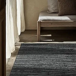 Koberec na vnútorné a vonkajšie použitie - Ragusa (čierna/krémová)