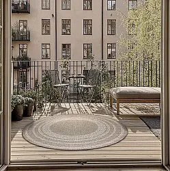 Kruhový koberec - Indoor/Outdoor Angus (béžový)