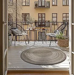 Kruhový koberec - Indoor/Outdoor Angus (béžový)