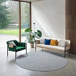 Kruhový koberec - Bergen (strieborný)