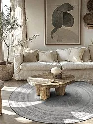 Kruhový koberec - Indoor/Outdoor Angus (šedý)