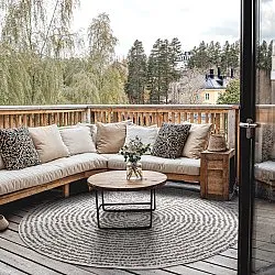 Kruhový koberec - Brussels Swirl (šedý)