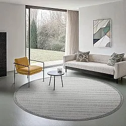 Kruhový koberec - Indoor/Outdoor Kendall (krémová/sivá)