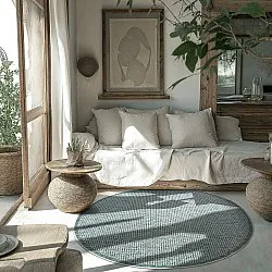 Kruhový koberec - Tromsø (zelený)