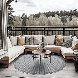 Kruhový koberec - Tromsø (biely)